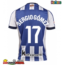 Camisa de Futebol Real Sociedad Sergio Gomez #17 Equipamento Principal 2025-26 Manga Curta